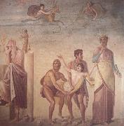 Alma-Tadema, Sir Lawrence The Sacrifice of Iphigenia,Roman,1st century AD Wall painting from pompeii(House of the Tragic Poet) (mk23) painting